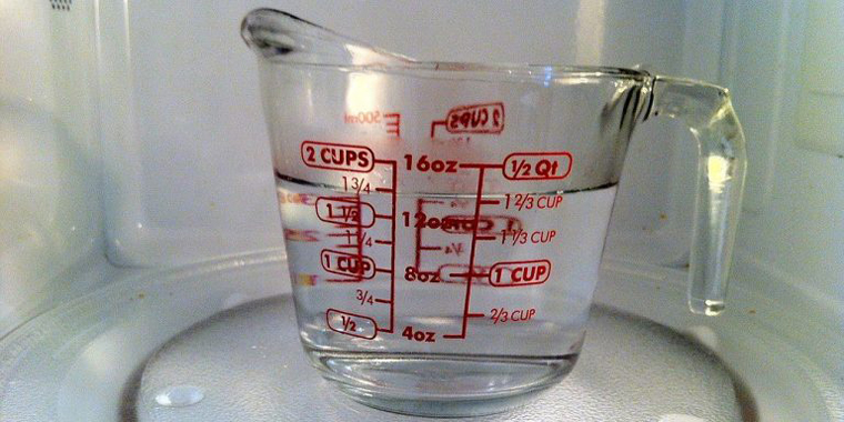 Use Steam to Loosen Microwave Splashes