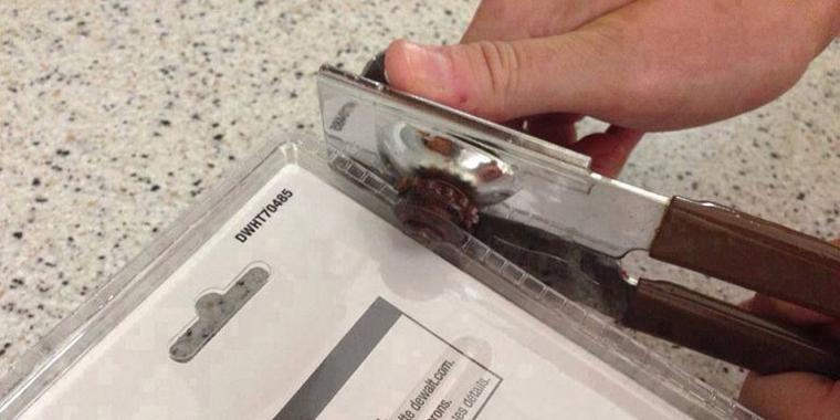 Open a Plastic Clamshell Carefully