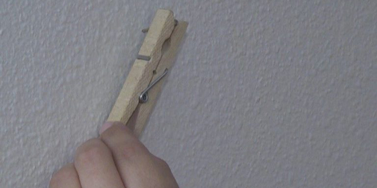 Hold a Nail with a Clothespin
