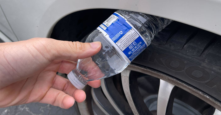 Skip the Water Bottle Tire Trick